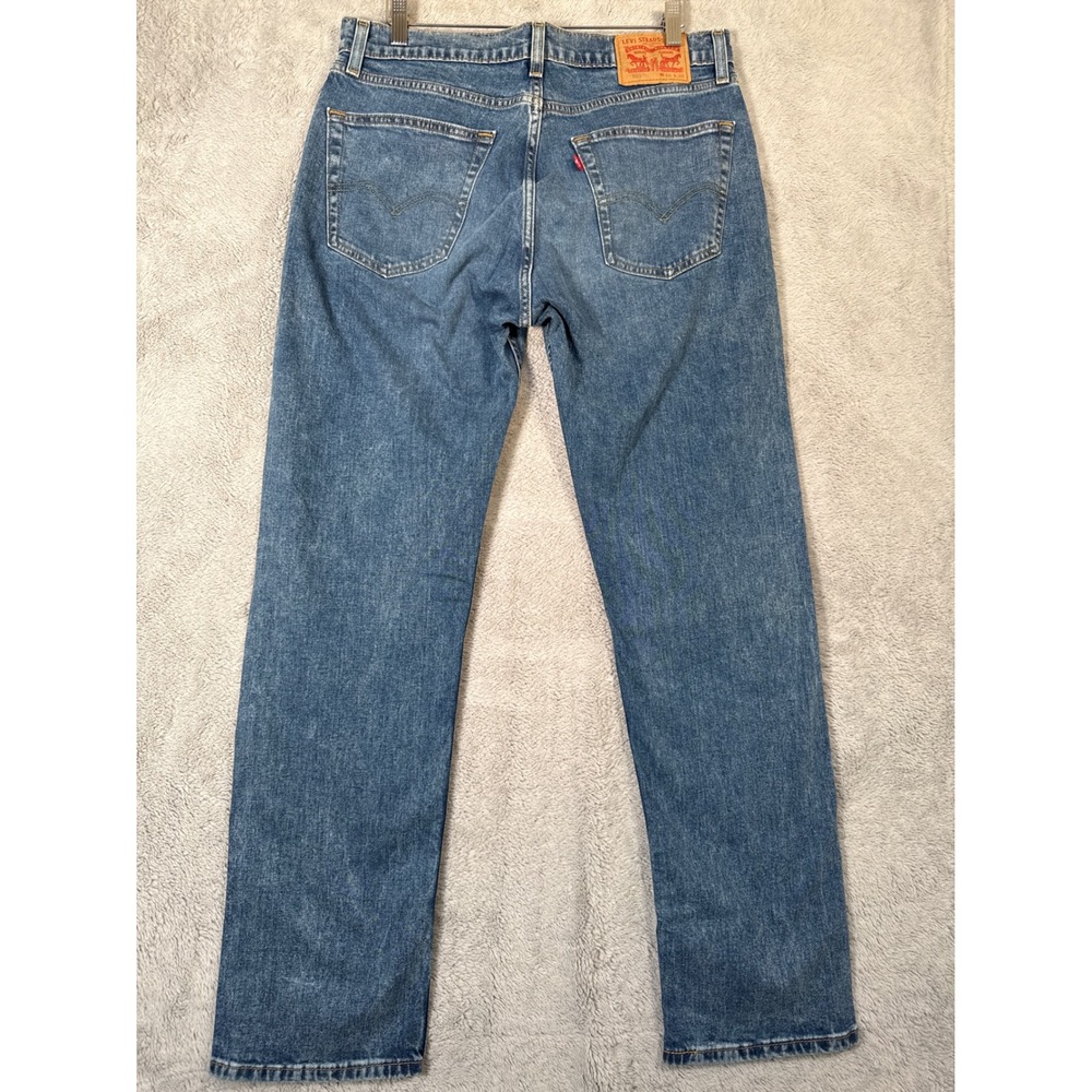 Levis 505 Regular Fit Mens Jeans Size W32 L32 Blue Denim NWT Chore Cowboy Biker - Picture 3 of 7